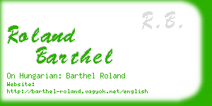 roland barthel business card